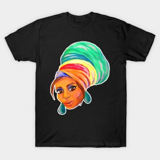 African Turban Girl T-Shirt